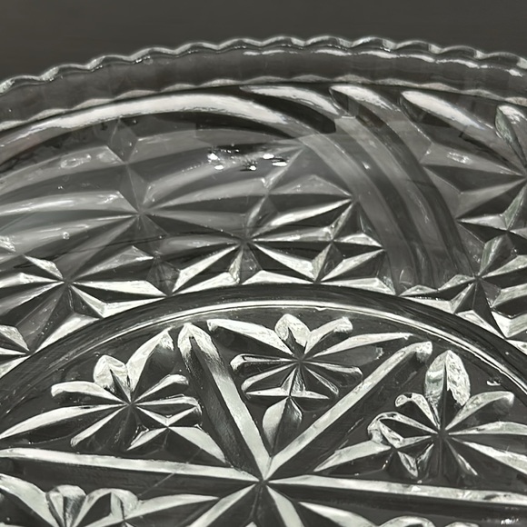 Anchor Hocking Thousand Line Stars & Bars Vintage 6” Clear Nappy Bowl Dish - Picture 5 of 9